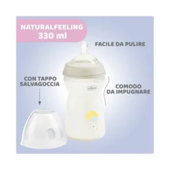 Chicco Biberon Natural Feeling Flusso Veloce 6 Mesi+ Unisex 330ml