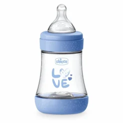 Chicco Biberon Neonato Perfect 5 Biberon Azzurro Flusso Lento 150 ml 0Mesi+