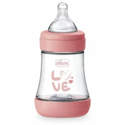 Chicco Biberon Neonato Perfect 5 Biberon Rosa Flusso Lento 150 ml 0Mesi+