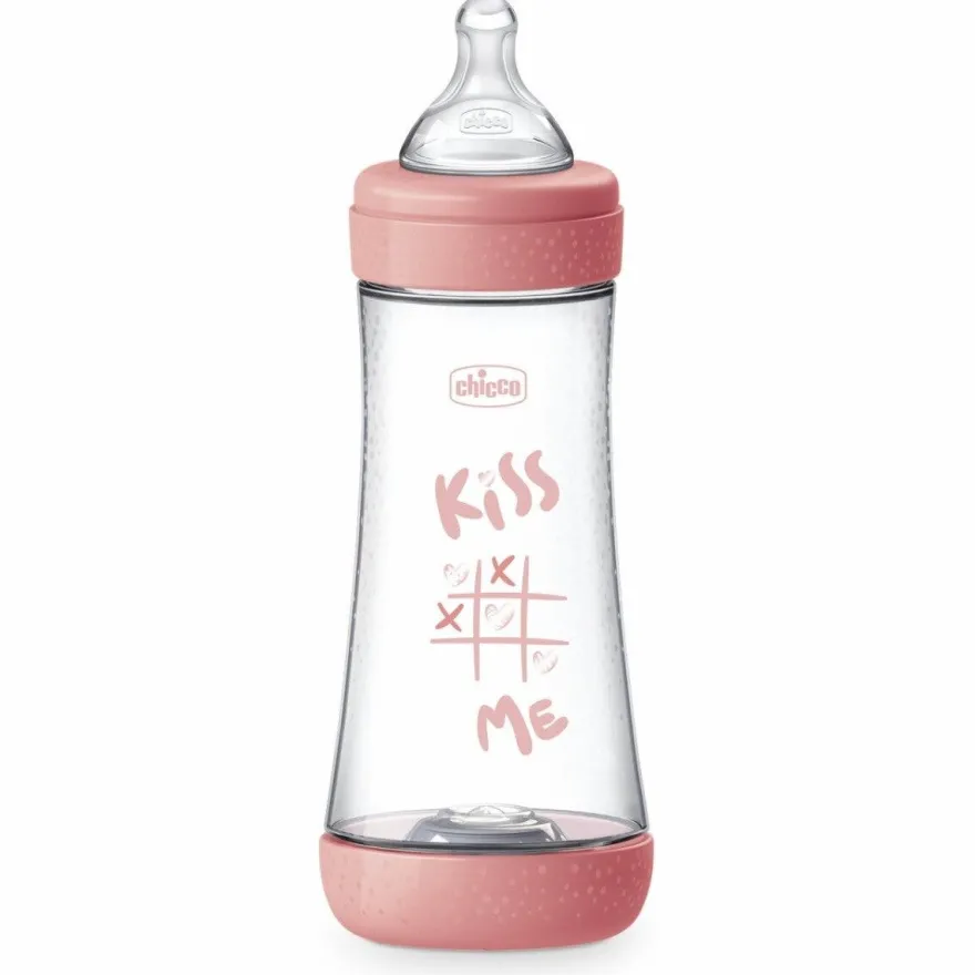 Chicco Biberon Perfect 5 Rosa Flusso Veloce 300 ml 4M+