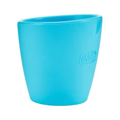 Chicco Easy Mug Bicchiere Silicone Azzurro 6Mesi+