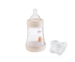 Chicco Perfect 5 Biberon 0Mesi+ 150ml + Gommottino 0-2 Mesi Silicone Neutro