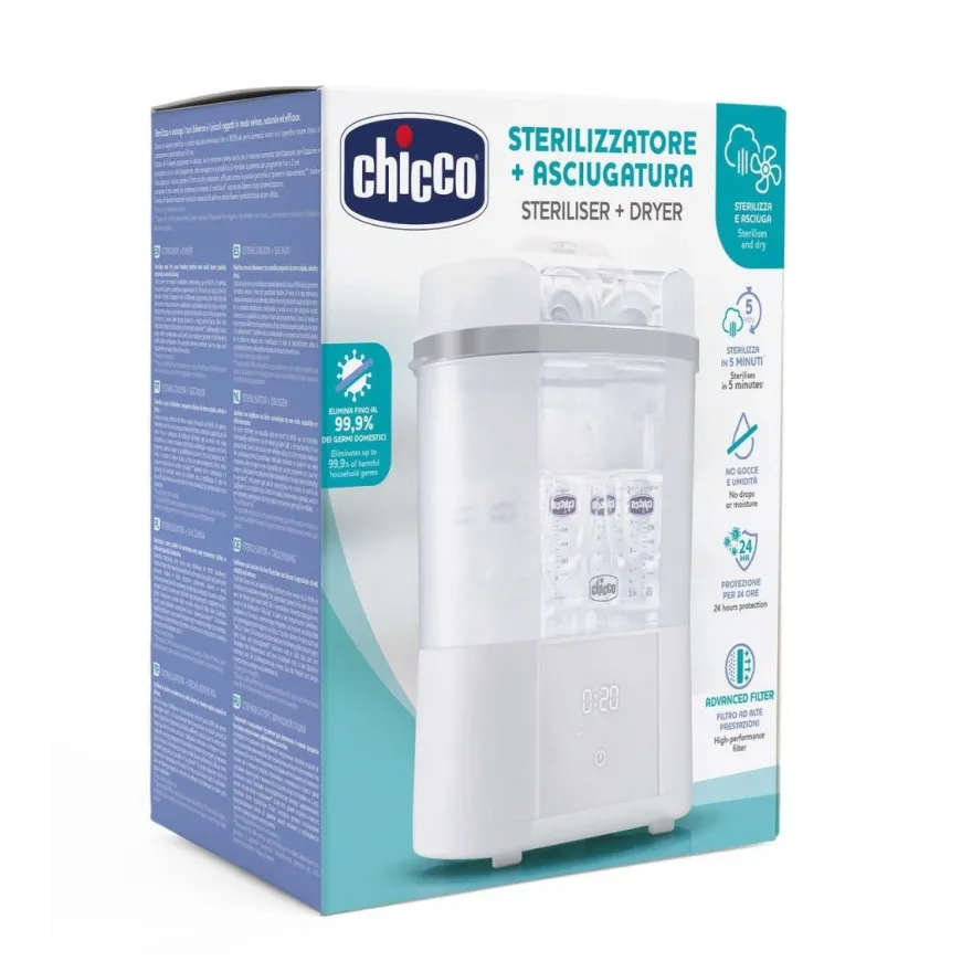Chicco Sterilizzatore Con Asciugatura Rapido Per Biberon E Piccoli Oggetti