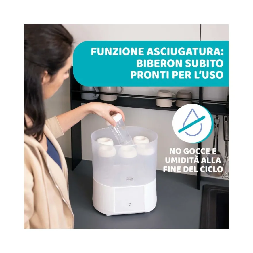 Chicco Sterilizzatore Con Asciugatura Rapido Per Biberon E Piccoli Oggetti