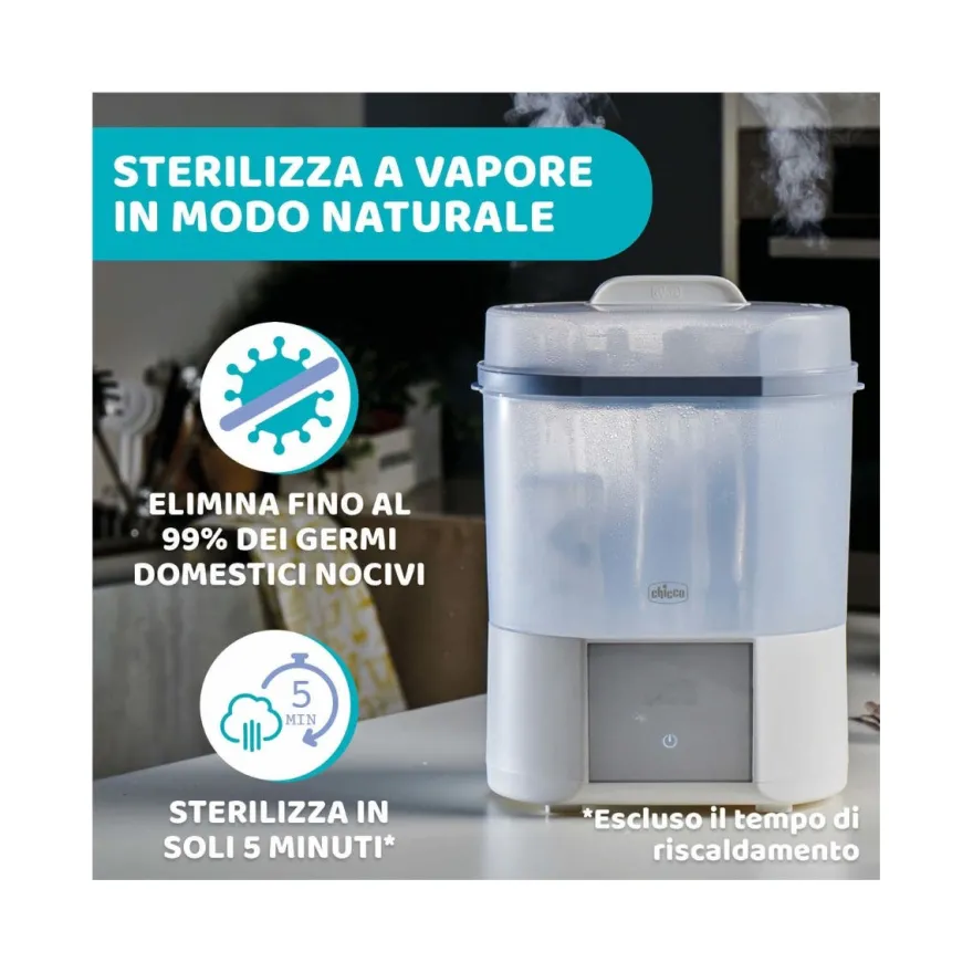 Chicco Sterilizzatore Con Asciugatura Rapido Per Biberon E Piccoli Oggetti