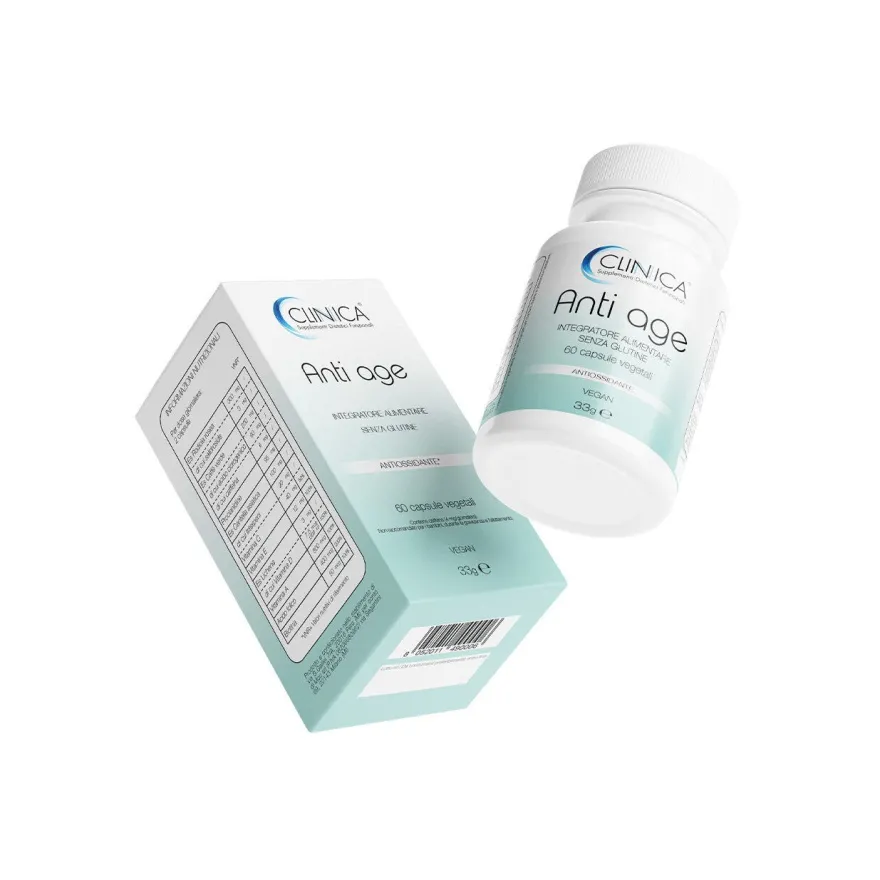 Clinica Anti age - anti età - 60 capsule vegetali = 1 mese di trattamento