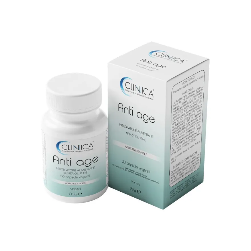 Clinica Anti age - anti età - 60 capsule vegetali = 1 mese di trattamento