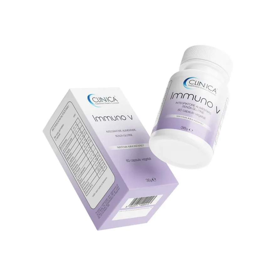Clinica Immuno v - sistema immunitario - 60 capsule vegetali = 1 mese di trattamento