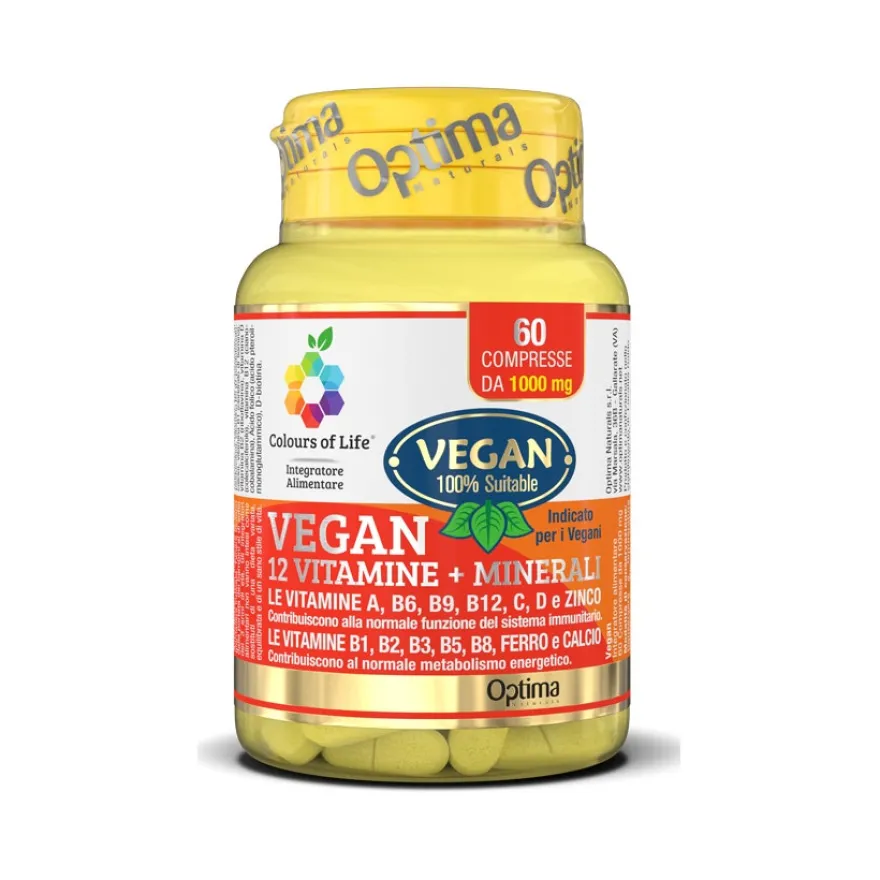 Colours Of Life Vegan 12 Vitamine+3 Minerali 60 Compresse