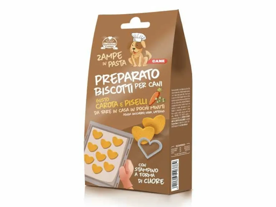 Coltivia Zampe In Pasta Preparato Per Biscotti Gusto Carota E Piselli Per Cani 120g