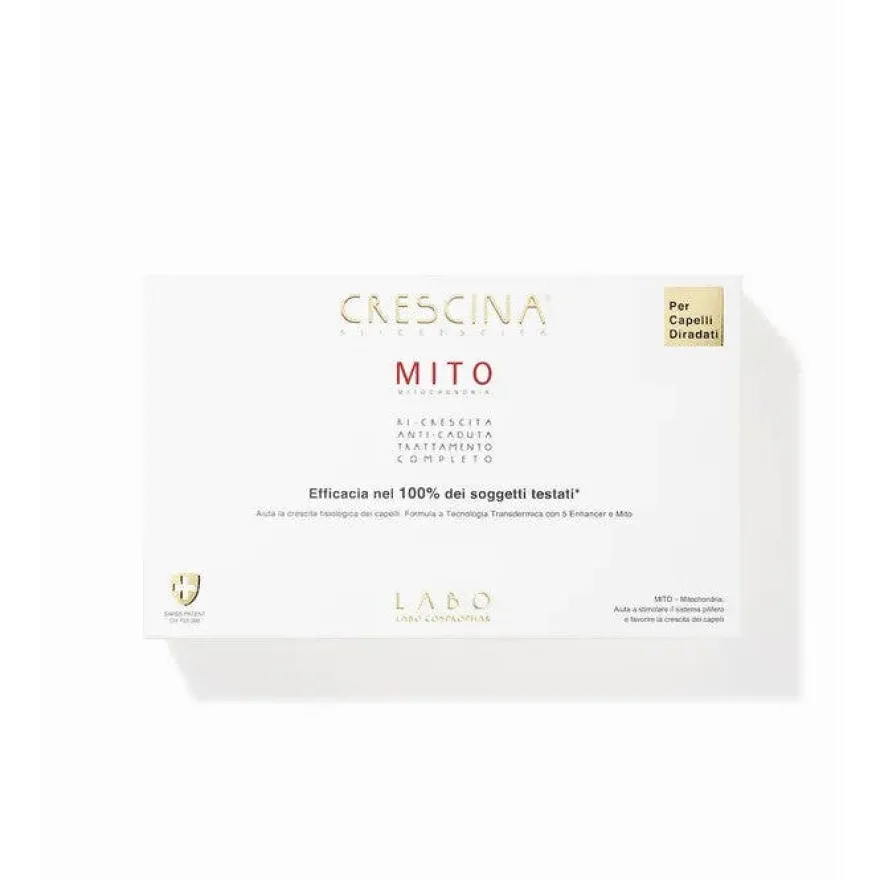 Crescina Transdermic Ri-Crescita Mito 200 Uomo Trattamento Completo 20 Fiale