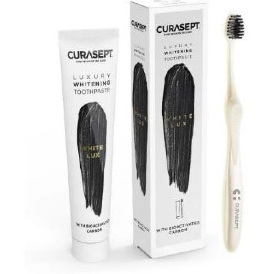 Curasept White Luxury Whitening Dentifricio 75ml + Spazzolino