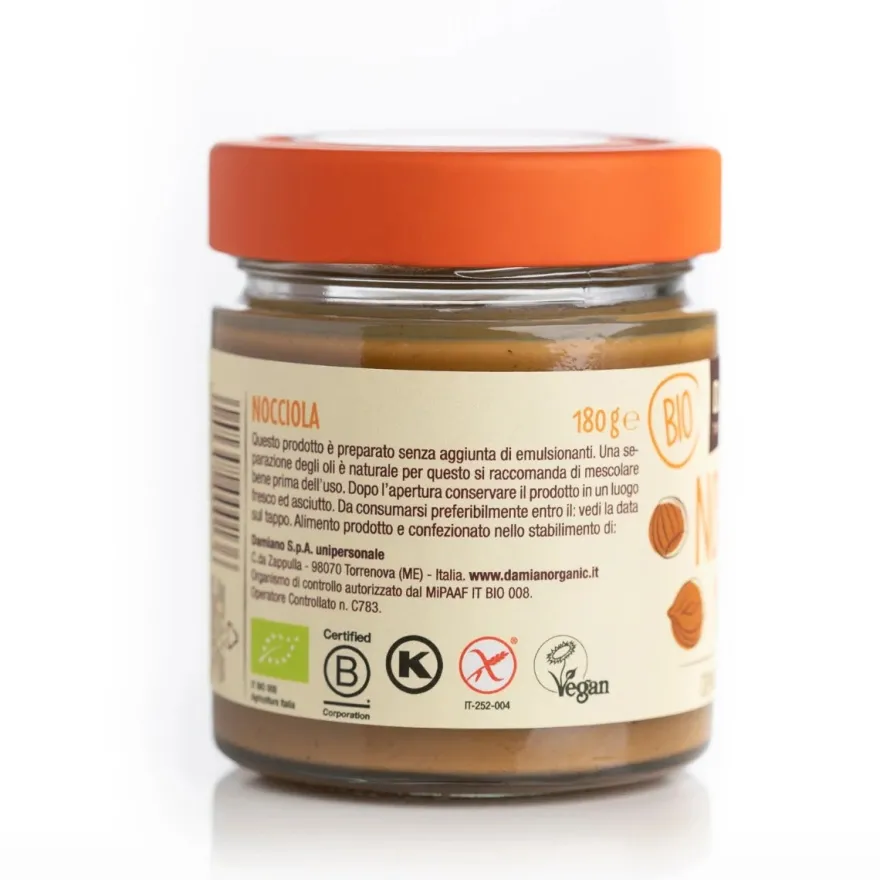 Damiano Crema Di Nocciole Tostate Bio 180g
