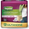 Depend Comfort-Protect Mutandine Assorbenti Donna Taglia L 9 Pezzi