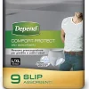 Depend Comfort-Protect Slip Assorbenti Uomo Taglia L/XL 9 Pezzi