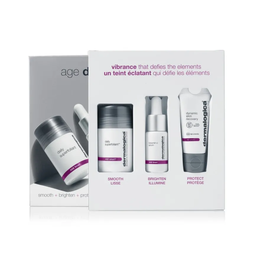 Dermalogica Age Defense Kit Polvere Esfoliante 13g + Siero 10ml + Crema 12ml
