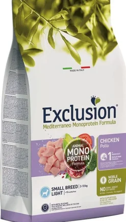Dorado Exclusion Mediterraneo Monoprotein Noble Grain Adult Small Breed Con Pollo Cibo Secco Per Cani 2kg