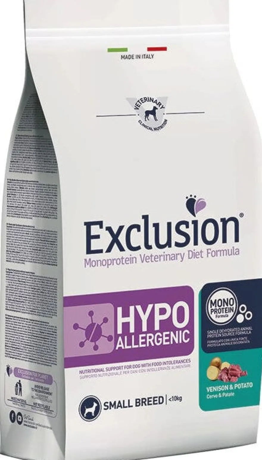 Dorado Exclusion Monoprotein Diet Hypoallergenic Small Breed Cervo E Patate Cibo Secco Per Cani 2kg