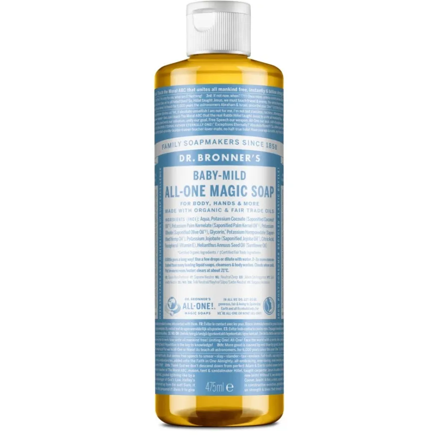 Dr. Bronner's Sapone Liquido Bio 18 in 1 Senza Profumo 475ml