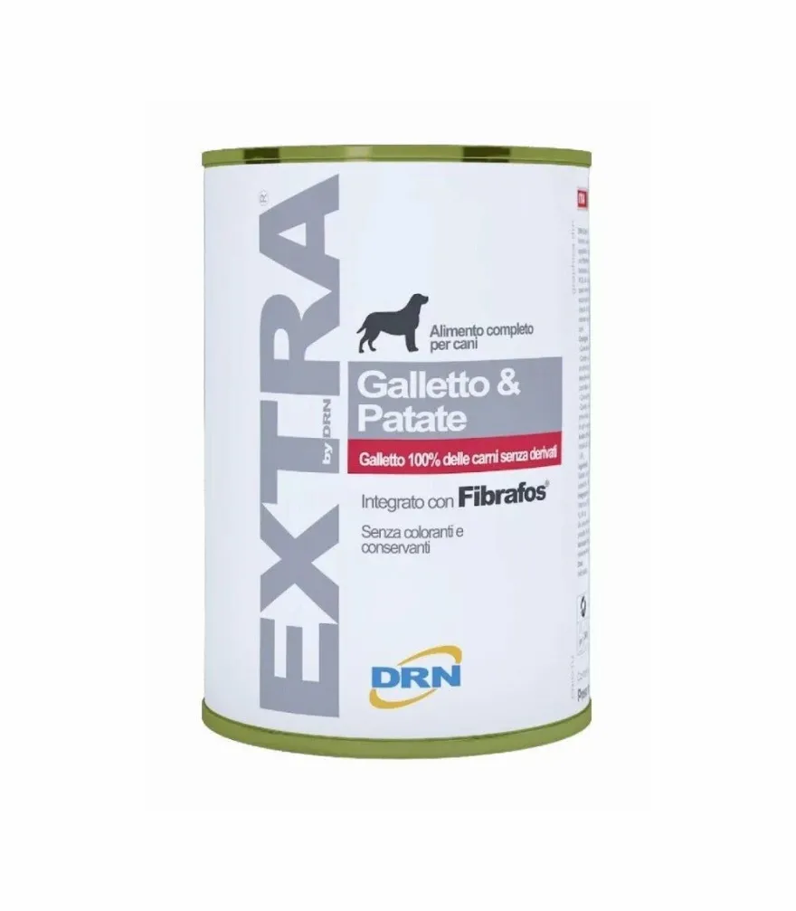 Drn Extra Galletto E Patate Cibo Umido Cani Adulti Barattolo 400g