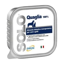 Drn Solo Quaglia Alimento Dietetico Monoproteico Umido Cani/Gatti 100g