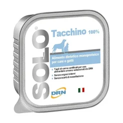 Drn Solo Tacchino Alimento Dietetico Monoproteico Umido Cani/Gatti 300g