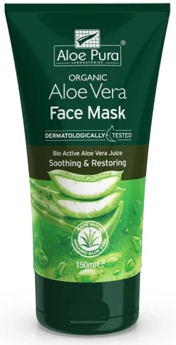 Dr Organic Aloe Pura Maschera Viso Lenitiva/Riparatrice 150ml