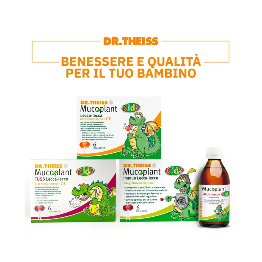 Dr Theiss Mucoplant Kids Immun Lecca Lecca 6 Pezzi