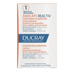 Ducray Anacaps Reactiv Integratore Alimentare Capelli 30 Capsule