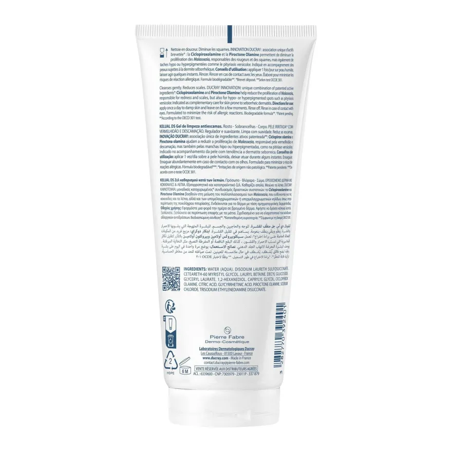 Ducray Kelual Ds Gel Detergente Anti-Squame Viso E Corpo 200ml