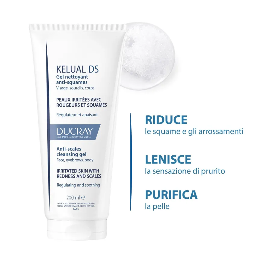 Ducray Kelual Ds Gel Detergente Anti-Squame Viso E Corpo 200ml