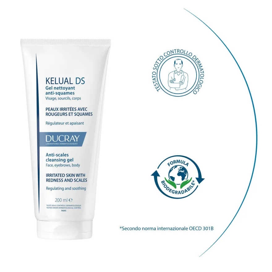 Ducray Kelual Ds Gel Detergente Anti-Squame Viso E Corpo 200ml