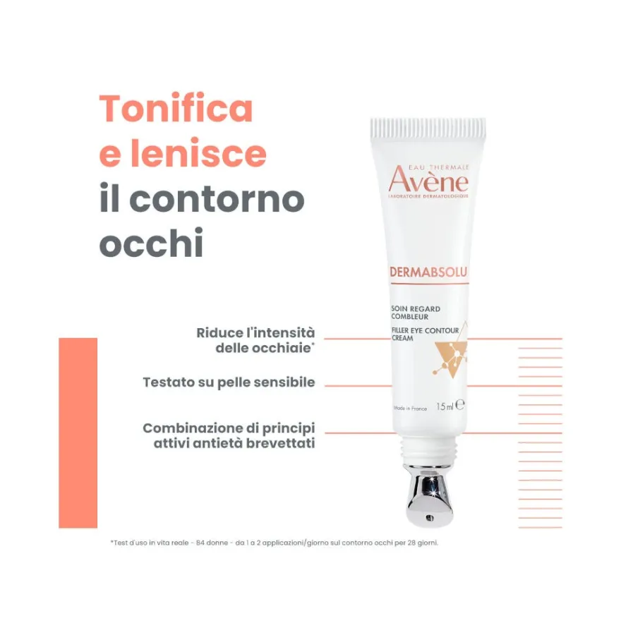 Eau Thermale Avene Dermabsolu Trattamento Contorno Occhi Riempitivo 15ml