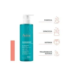 Eau Thermale Avène Cleanance Gel Detergente Purificante Pelle Grassa Con Imperfezioni 400ml
