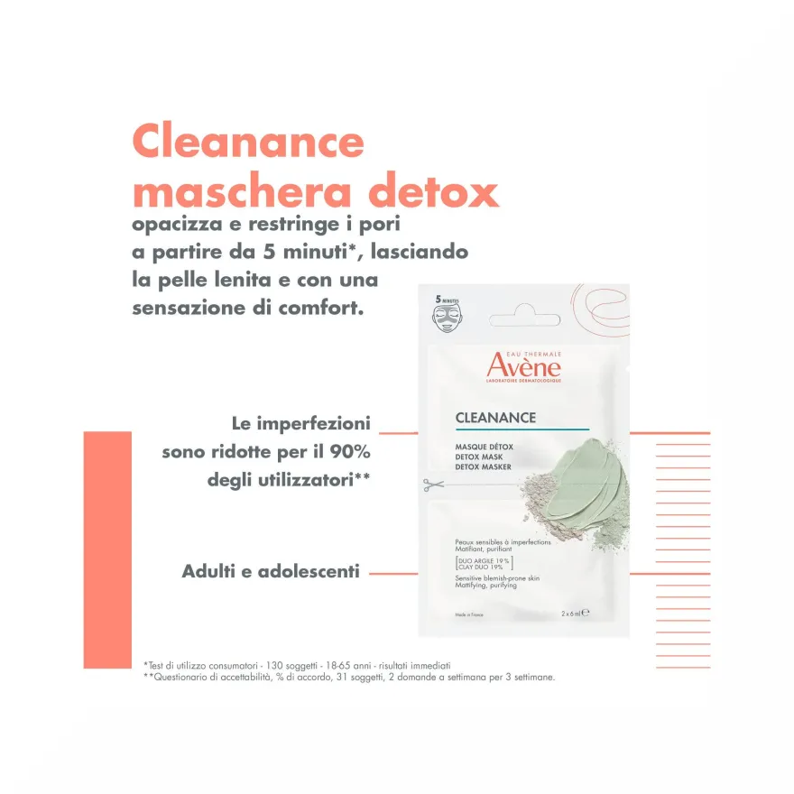 Eau Thermale Avène Cleanance Maschera Detox 2x6ml