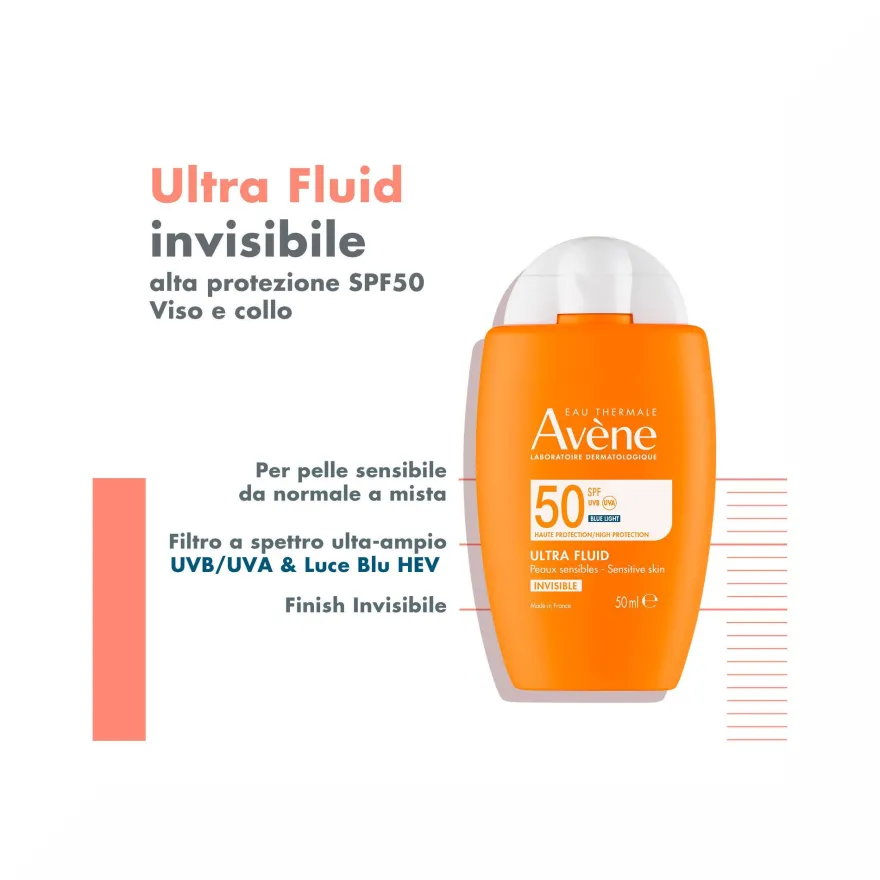 Eau Thermale Avène Solare Ultra-Fluid Invisibile 50ml SPF50