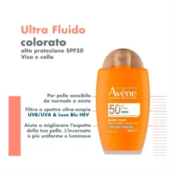 Eau Thermale Avène Ultra-Fluid Perfezionatore Protezione Molto Alta 50ml SPF50+