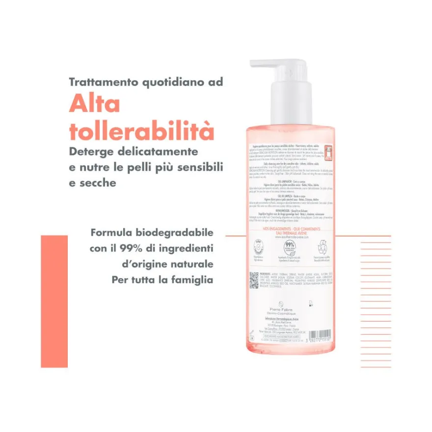 Eau Thermale Avène Xeracalm Nutrition Gel Detergente Pelle Secca 500ml