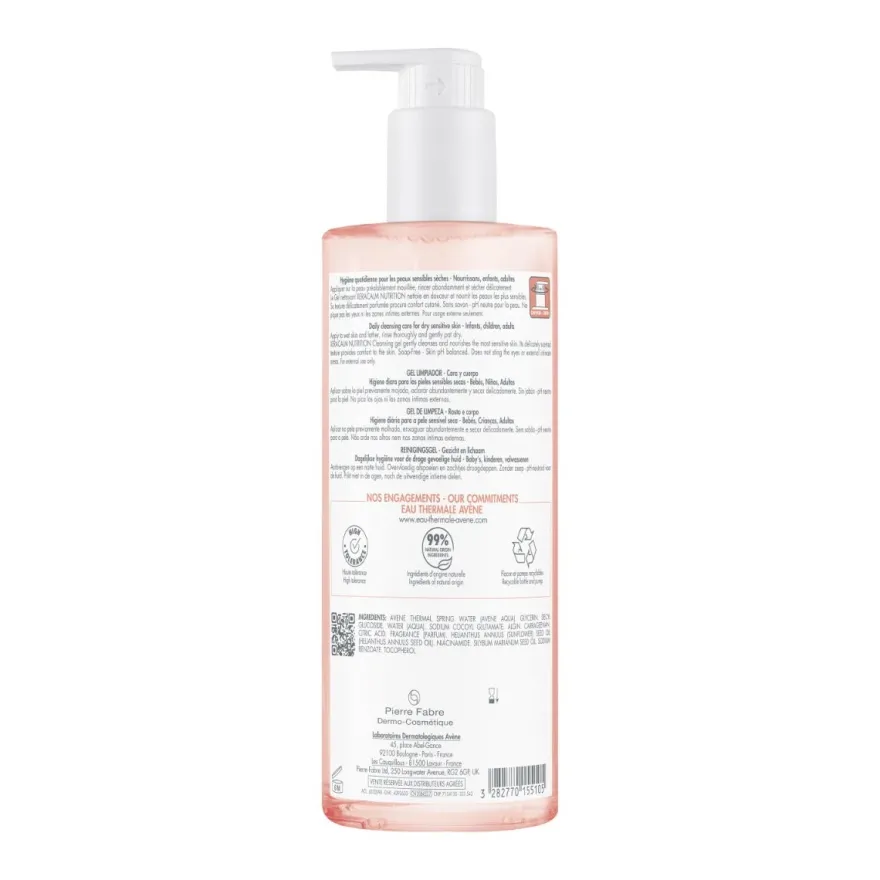 Eau Thermale Avène Xeracalm Nutrition Gel Detergente Pelle Secca 500ml