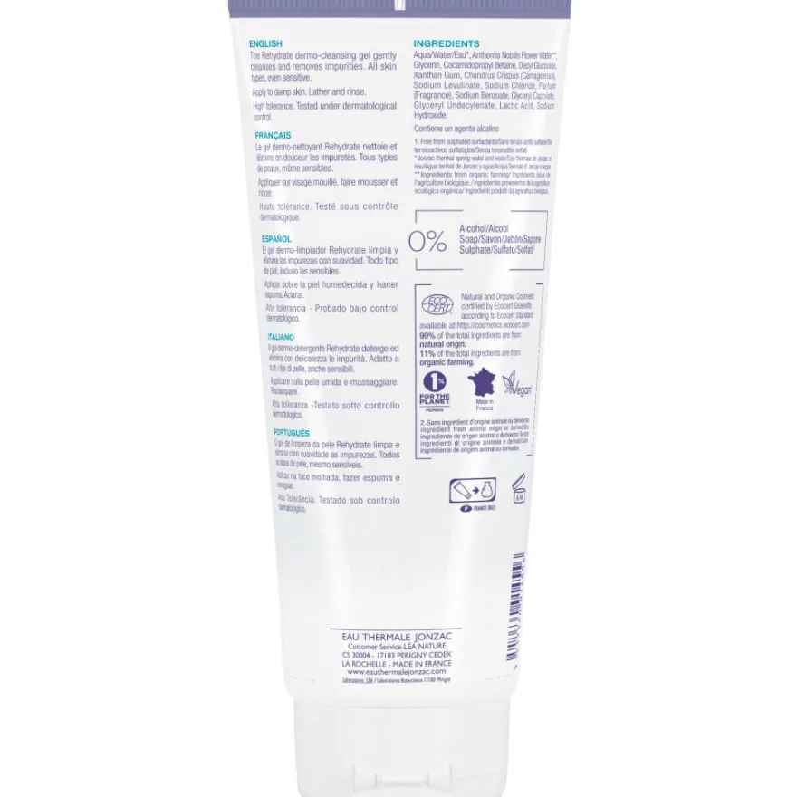 Eau Thermale Jonzac Gel Dermo Detergente Rehydrate Viso 200ml