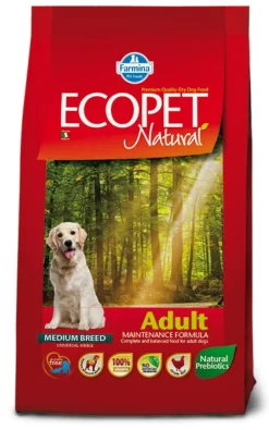 Ecopet Natural Adult Medium Cibo Secco Per Cani Adulti Sacco 12 Kg