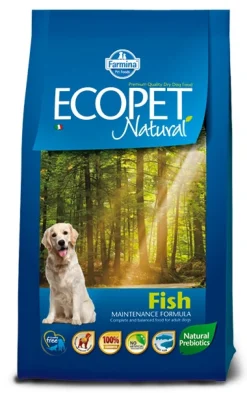 Ecopet Natural Fish Medium Cibo Secco Per Cani Adulti Sacco 12Kg