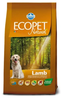 Ecopet Natural Lamb Medium Cibo Secco Per Cani Adulti Sacco 12Kg