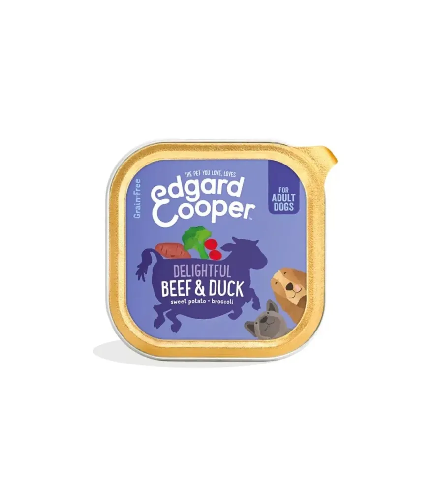 Edgard & Cooper Adult Manzo E Anatra Senza Cereali Cibo Umido per Cani 150g