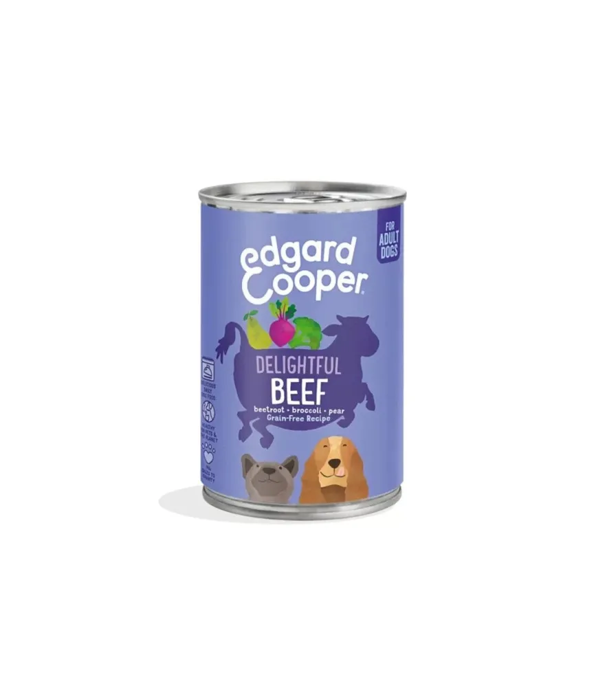 Edgard & Cooper Adult Manzo Senza Cereali Cibo Umido per Cani 400g