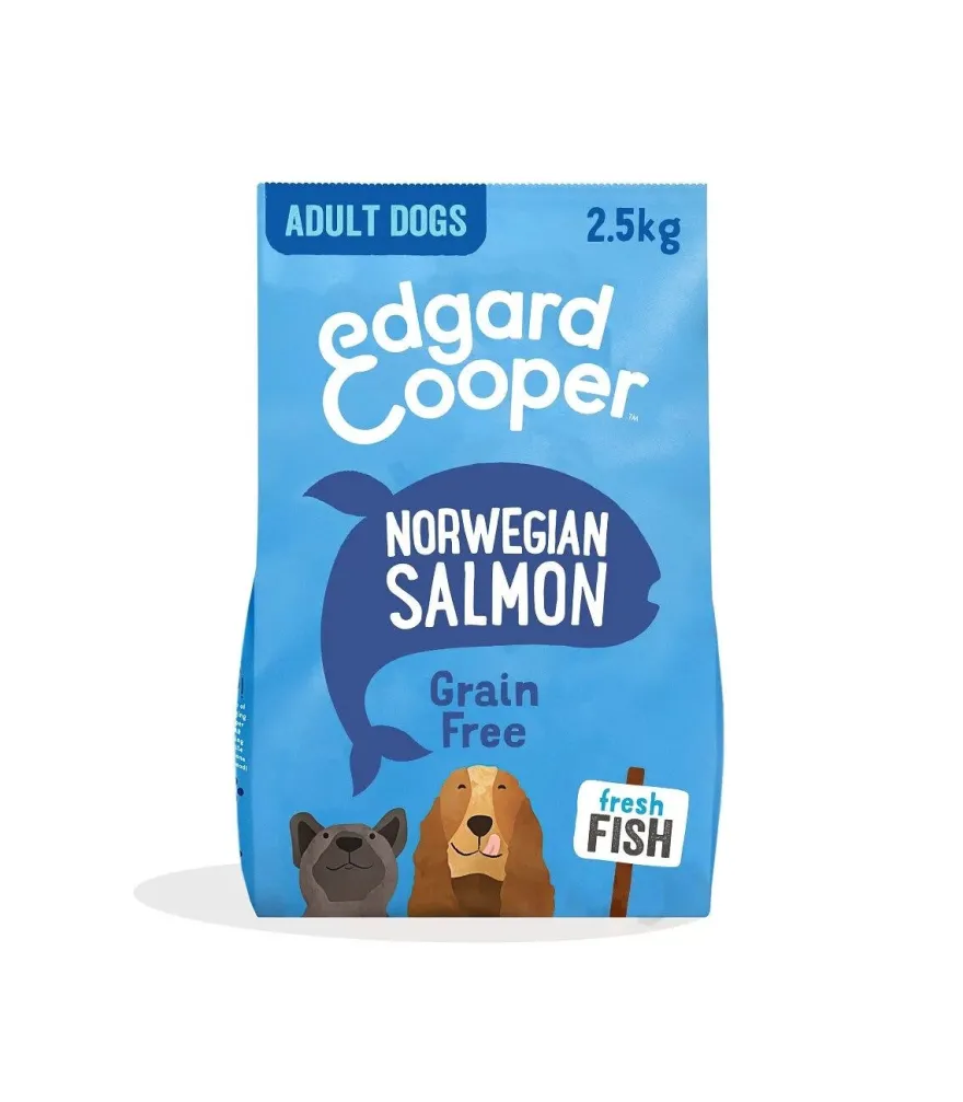 Edgard & Cooper Adult Salmone Norvegese Senza Cereali Crocchette per Cani 2,5 Kg