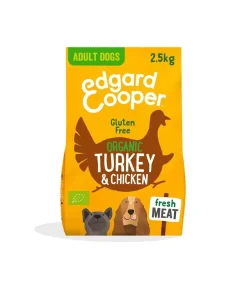 Edgard & Cooper Adult Tacchino E Pollo Biologici Senza Glutine Crocchette per Cani 2,5 Kg