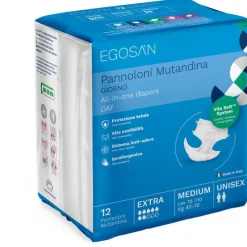 Egosan Giorno Pannolone Mutandina Incontinenza Assorbenza Extra Taglia Large 12 Pezzi
