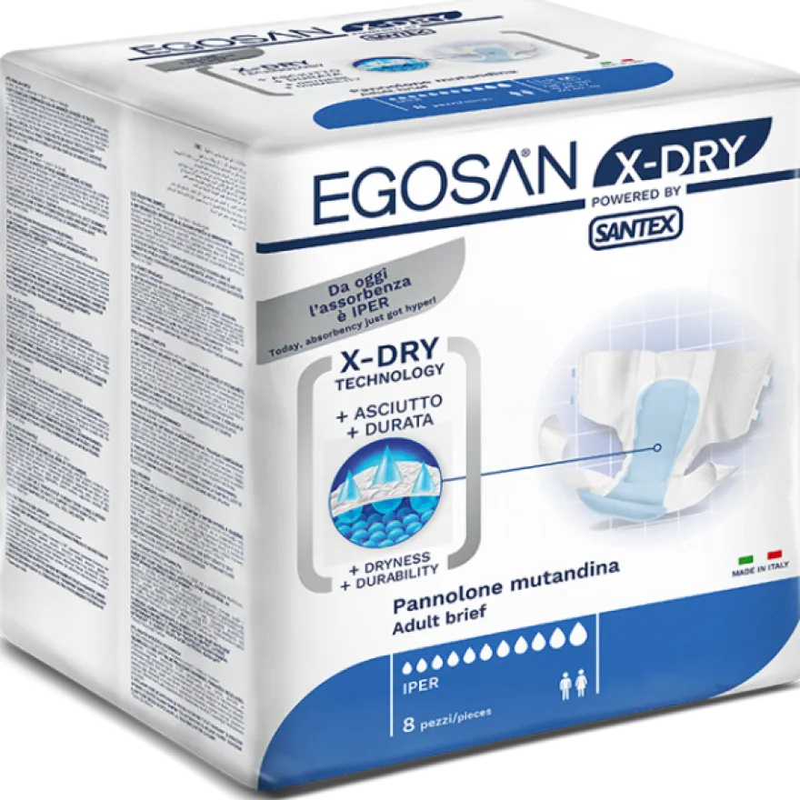 Egosan X-Dry Pannoloni A Mutandina XL 8 Pezzi