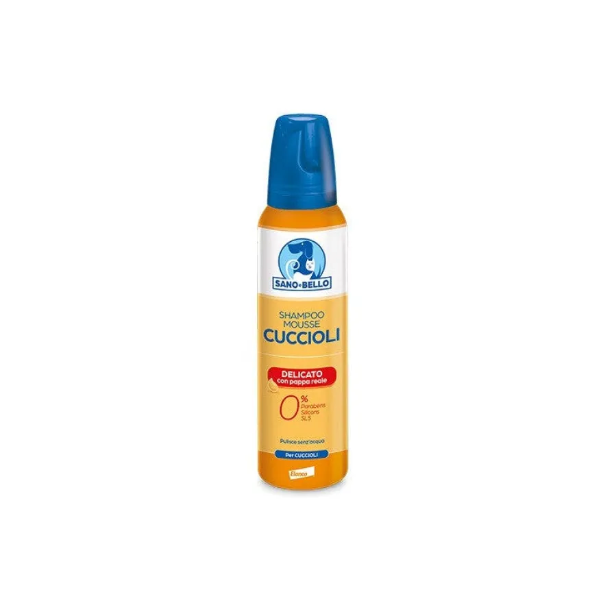 Elanco Sano E Bello Shampoo Mousse Per Cani E Gatti Cuccioli 300ml